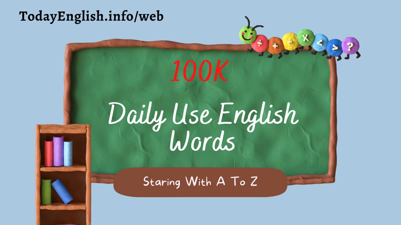 100k Daily Use English Words Meaning with Hindi
