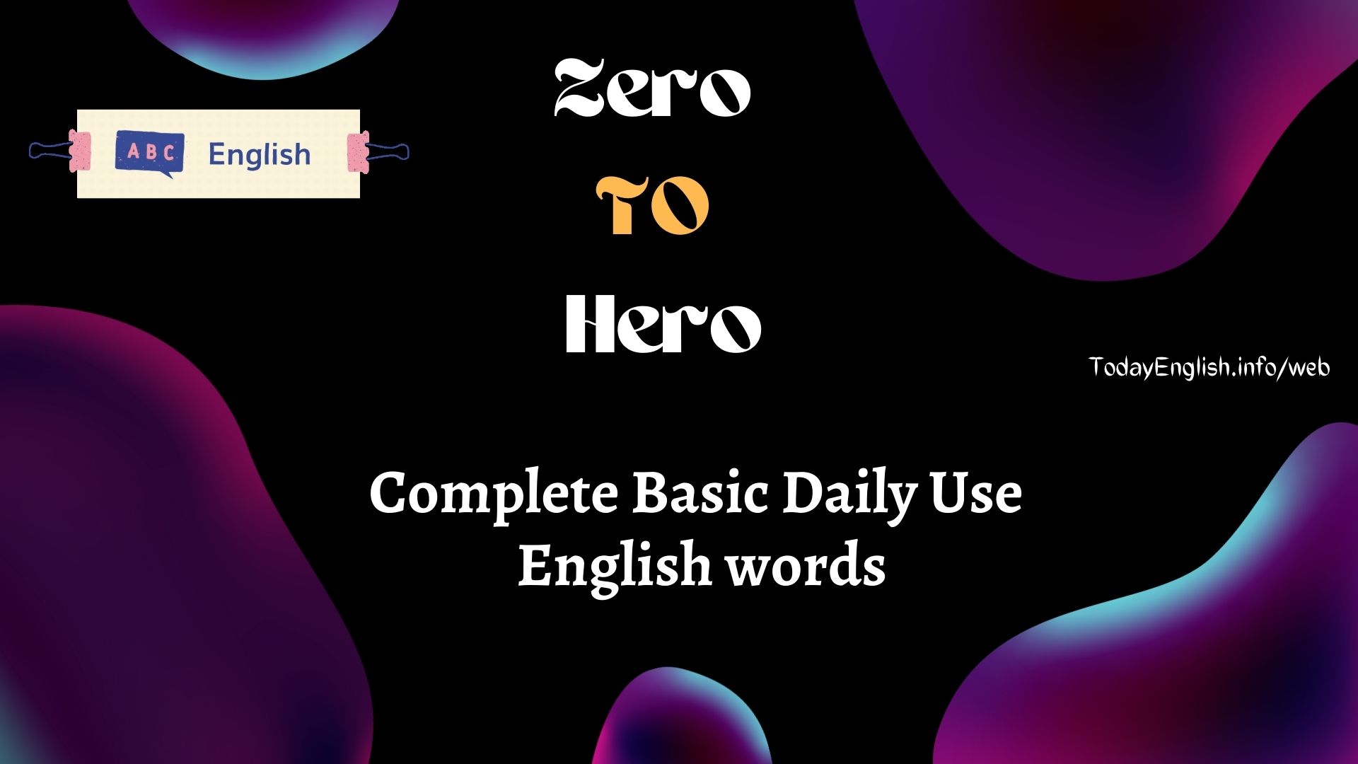✓ Complete Basic Daily English words with Hindi meaning List